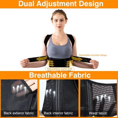 MALOOW Posture Correcting Back Brace for Upper Body Pain Relief, Medium (Used) - VMInnovations