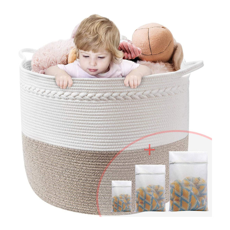 Ropesmart Cotton Rope Closet Baby & Dog Basket w/ 3 Laundry Bags (Open Box)