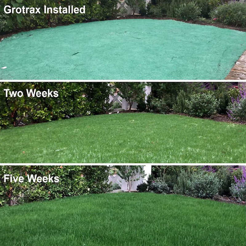 Grotrax Biodegradable 110 Sq Ft Big Roll Year Round Green Grass Seed Mat Grower