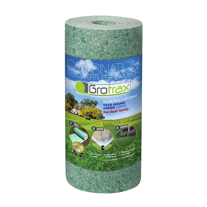 Grotrax Biodegradable 55 Sq Ft Big Roll Year Round Green Grass Seed Mat Grower