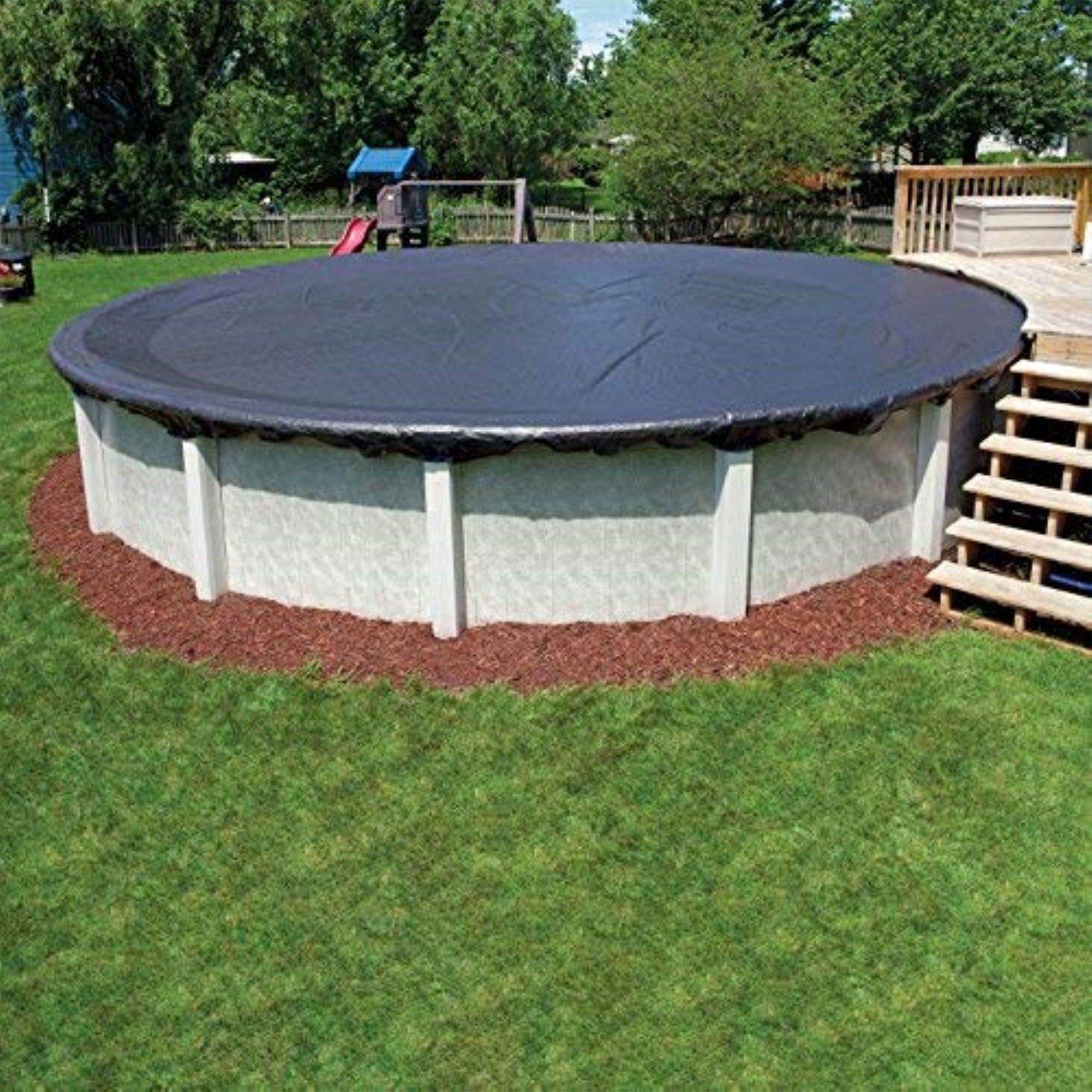 Swimline BLUE 24' Round Winter Above Ground Swimming Pool Cover (Used) - VMInnovations