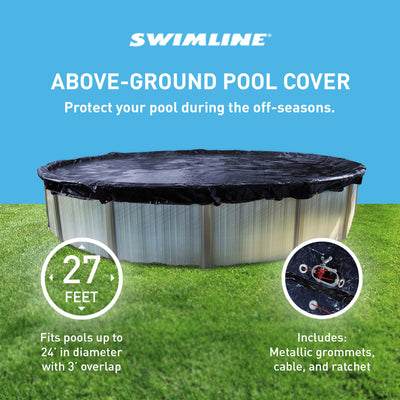 Swimline PCO827 24' Round Above Ground Swimming Winter Cover (Pool Cover Only)