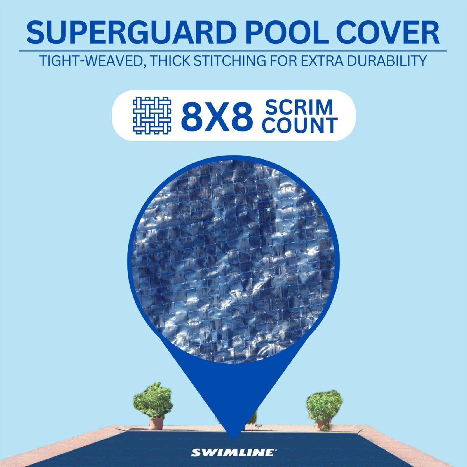 Swimline CO82137R Winter Cover for 16 x 32-Foot In-Ground Swimming Pool, Blue - VMInnovations