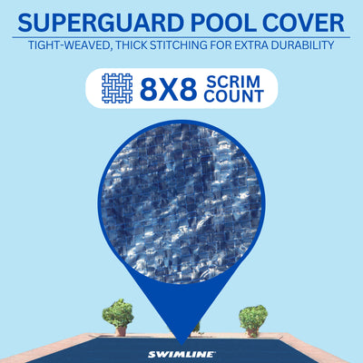Swimline CO82137R Winter Cover for 16 x 32-Foot In-Ground Swimming Pool, Blue
