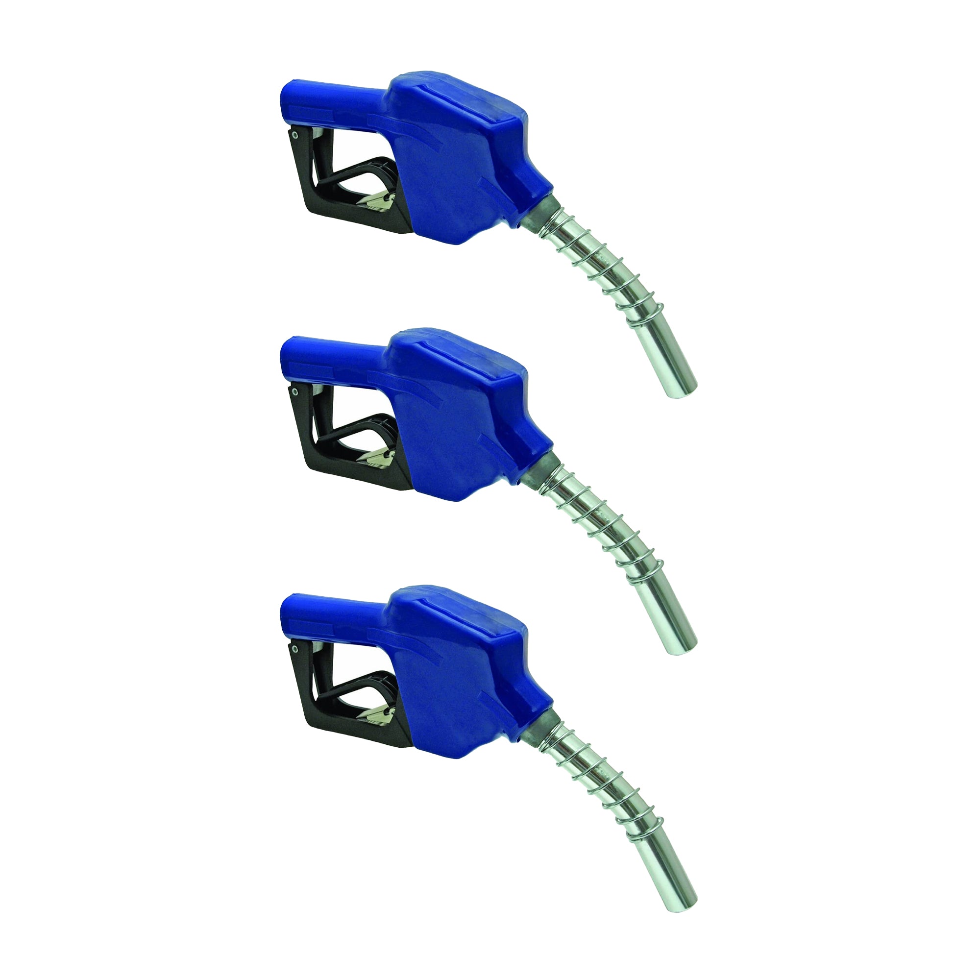 Apache 3/4 Inch Blue Automatic Shut Off Fuel Nozzles, 15/16 Inch Spouts (3 Pack)