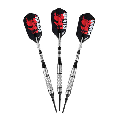 Viper Pitbull 90% Tungsten 18 Gram Diamond Cut Barrel Soft Tip Darts w/ Case