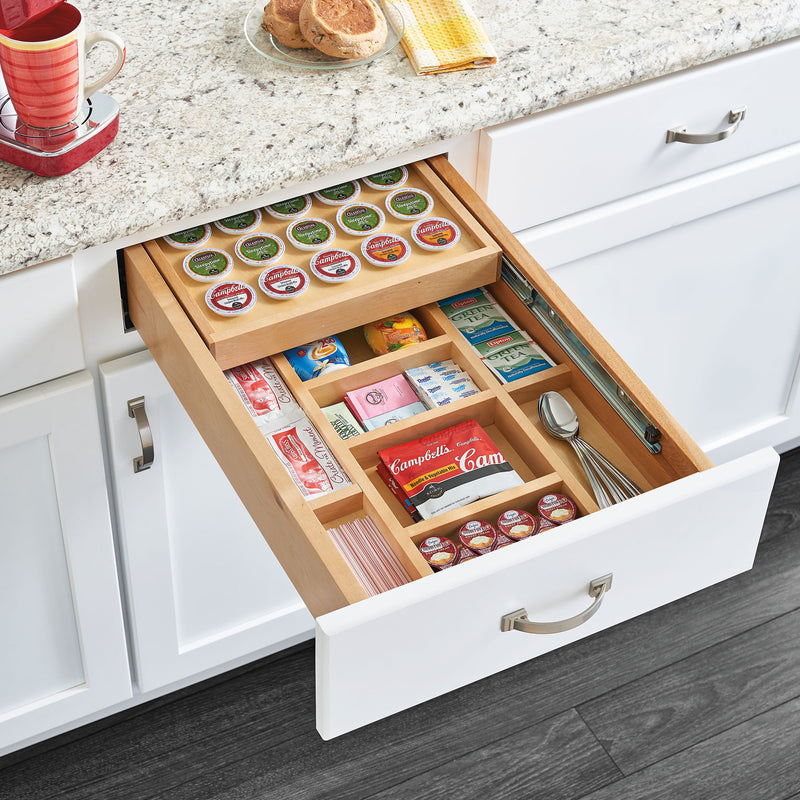 Rev-A-Shelf 4WTCD 15 Inch Tiered KCUP Drawer Organizer with Soft Close Slides