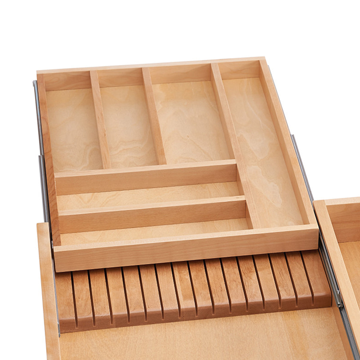 Rev-A-Shelf 4WTCD-36HSC-1 33 Inch Tiered Cutlery Drawer Organizer w/ Soft Close
