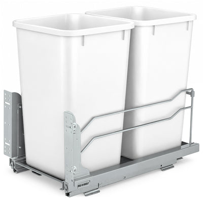 Rev-A-Shelf Double Pullout Trash Can 27 qt. w/ Soft-close, 53WC-1527SCDM-211