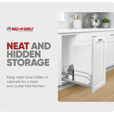 Rev-A-Shelf Pullout Kitchen Trash Can 50 qt. with Soft-close, 53WC-1550SCDM-111 - VMInnovations