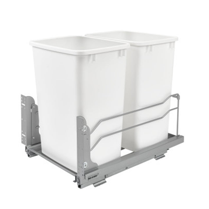 Rev-A-Shelf Double Pullout Trash Cans 35 qt. with Soft-close, 53WC-1835SCDM-211