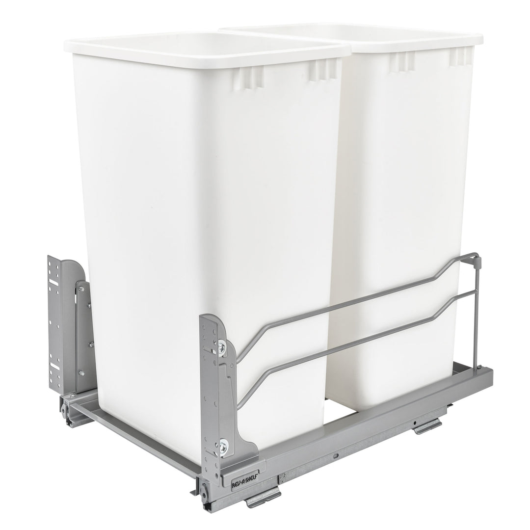 Rev-A-Shelf Double Pullout Trash Cans 50 qt. with Soft-close, 53WC-2150SCDM-211 - VMInnovations