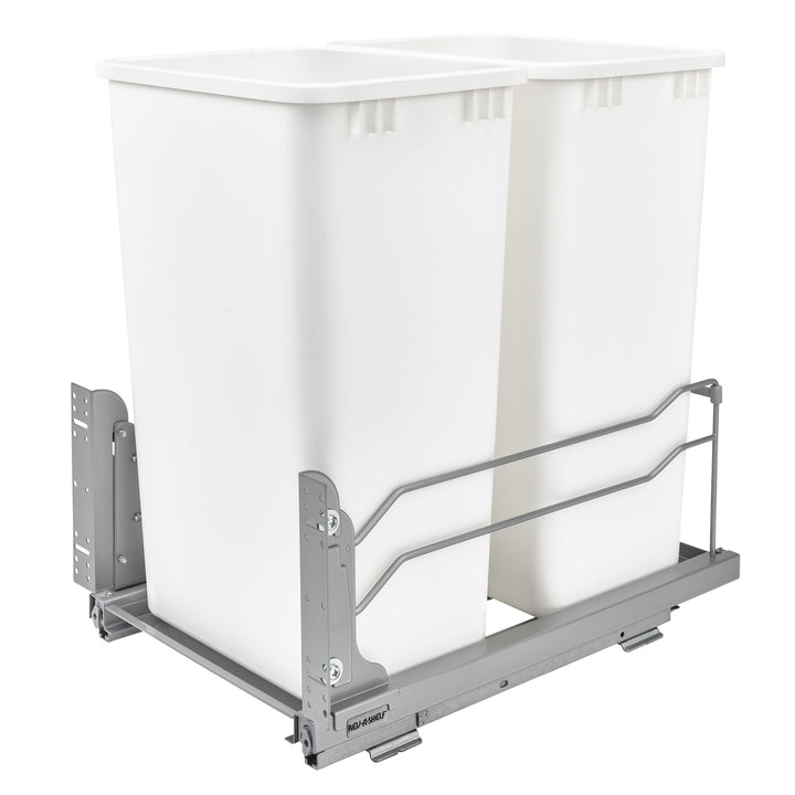 Rev-A-Shelf Double Pullout Trash Cans 50 qt. with Soft-close, 53WC-2150SCDM-211