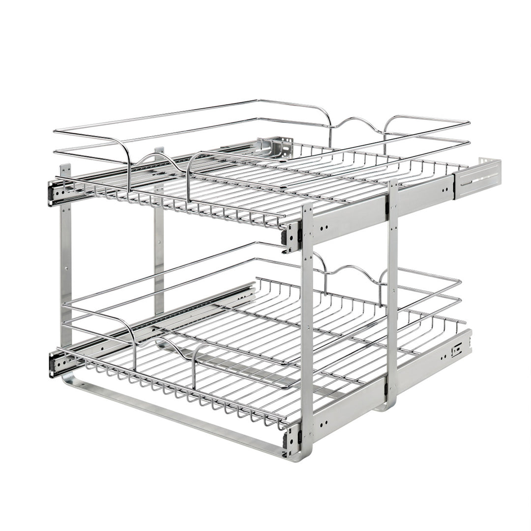 Rev-A-Shelf Kitchen Cabinet Pullout Shelf Organizer, 24 x 22 In, 5WB2-2422-CR-1