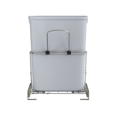 Rev-A-Shelf 32 Quart Universal Waste Container with Rear Basket RUKD-1432RB-1