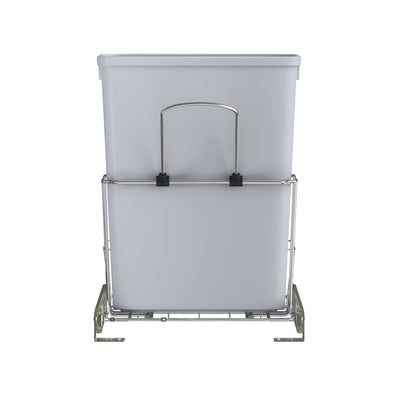 Rev-A-Shelf 32 qt. Universal Waste Container with Rear Basket, RUKD-1432RB-1