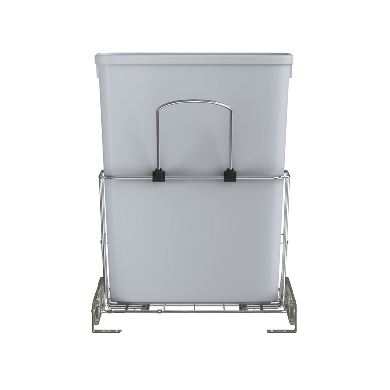 Rev-A-Shelf 32 Quart Universal Waste Container with Rear Basket RUKD-1432RB-1