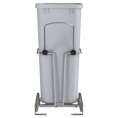 Rev-A-Shelf 32 qt. Universal Waste Container with Rear Basket, RUKD-1432RB-1