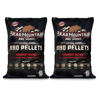 Bear Mountain BBQ Natural Hardwood Gourmet Blend Smoker Pellets, 20 lbs (2 Pack)