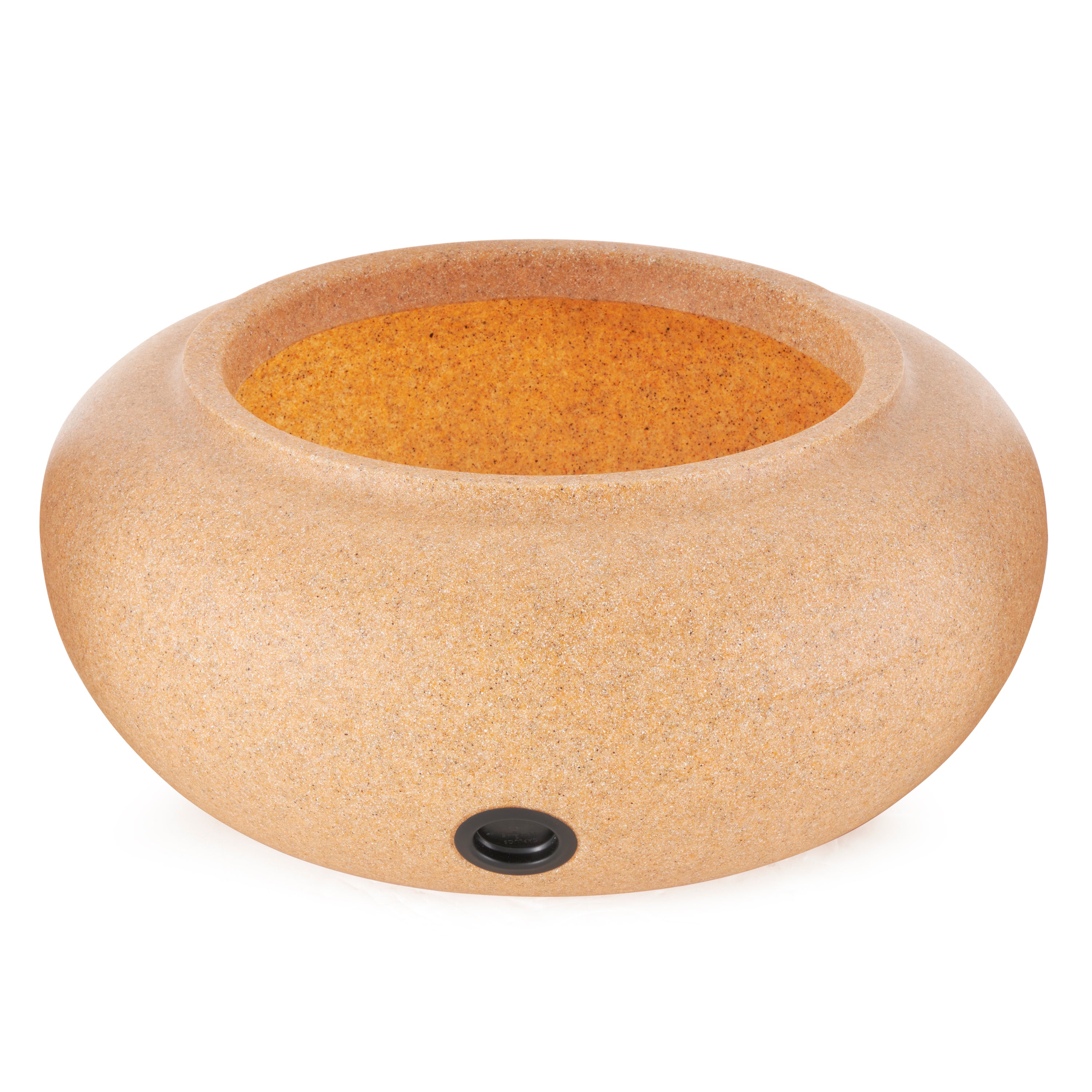 HC Companies 21 In Decorative Plastic Outdoor Garden Hose Storage Pot, Orange - VMInnovations