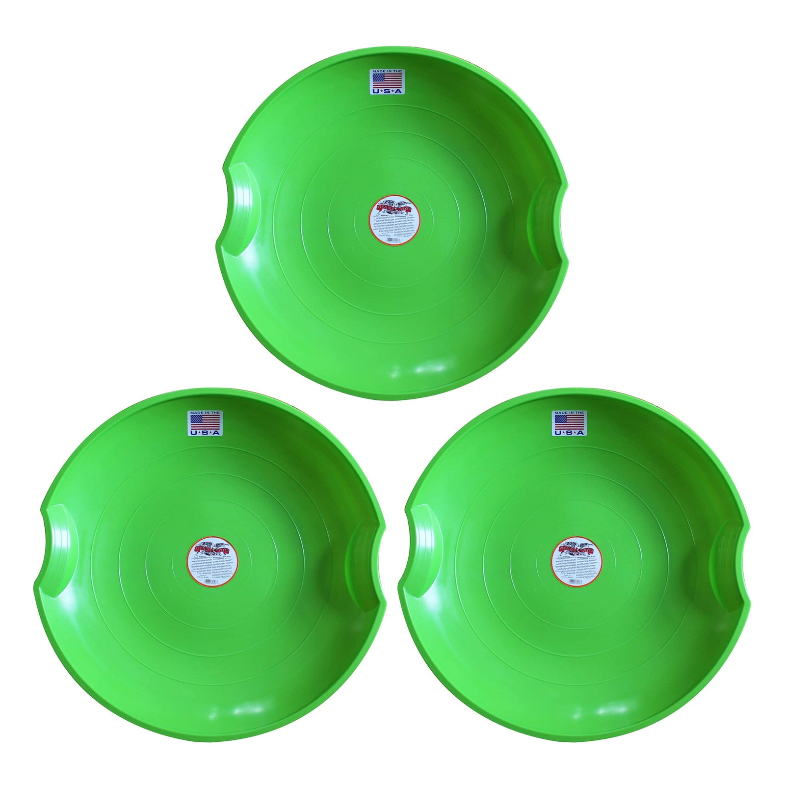 Paricon 626-G Flexible Flyer Flying Saucer Sled, 26 In Diameter, Green (3 Pack) - VMInnovations