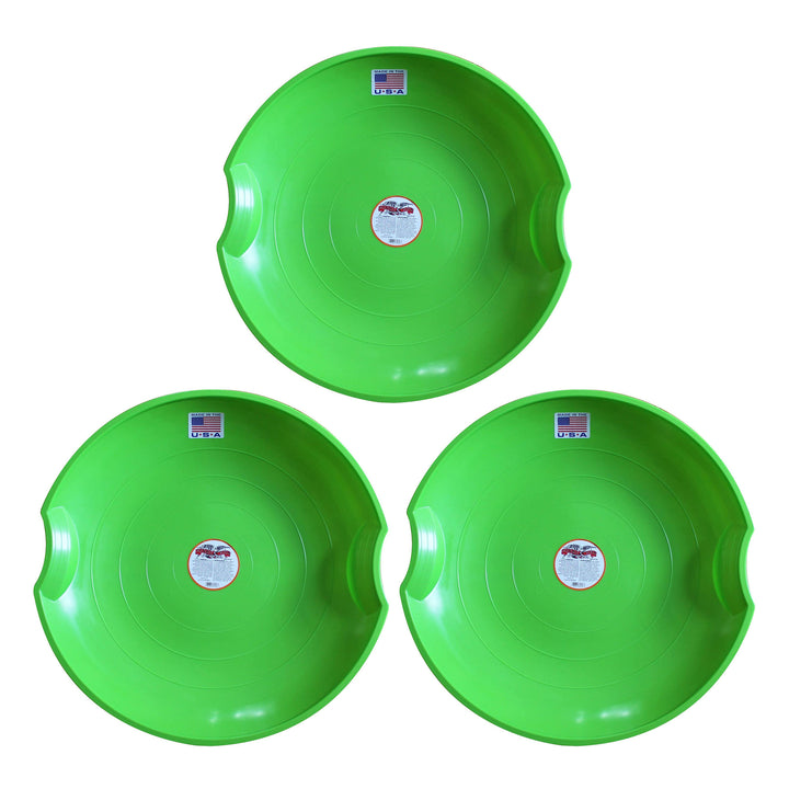 Paricon 626-G Flexible Flyer Flying Saucer Sled, 26 In Diameter, Green (3 Pack)