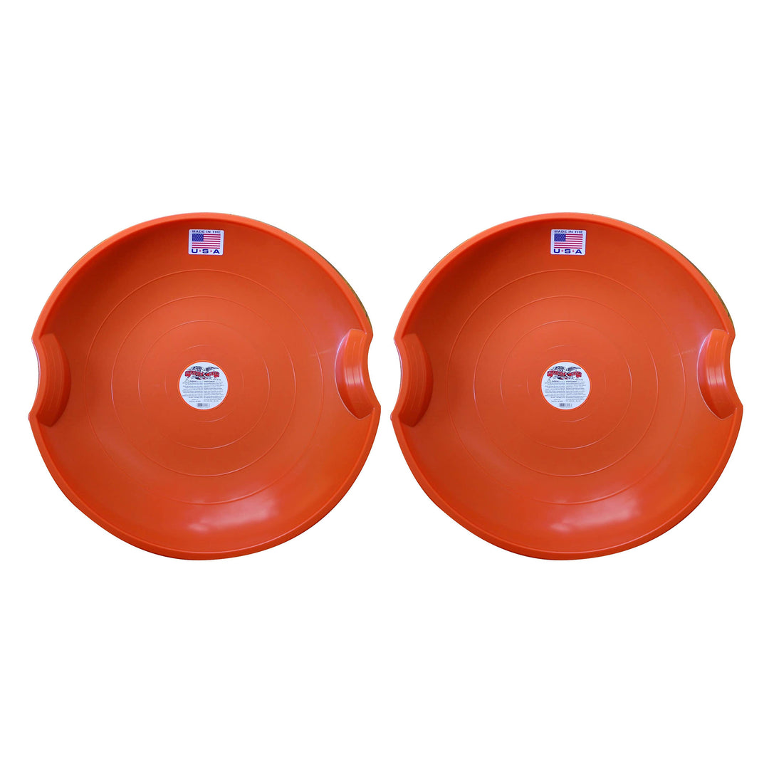 Paricon 626-O Flexible Flyer Flying Saucer Sled, 26 In Diameter, Orange (2 Pack)