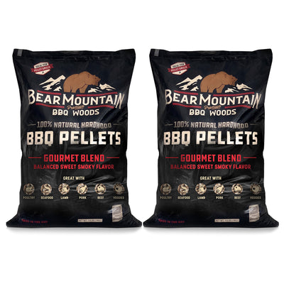 Bear Mountain BBQ All-Natural Hardwood Gourmet Smoker Pellets, 40 lbs (2 Pack) - VMInnovations
