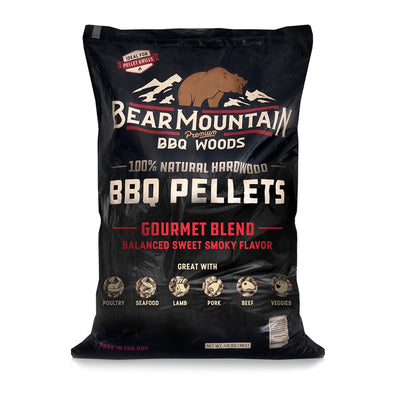 Bear Mountain BBQ All-Natural Hardwood Gourmet Smoker Pellets, 40 lbs (4 Pack)