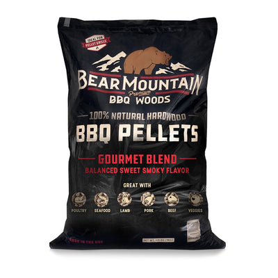 Bear Mountain BBQ All-Natural Hardwood Gourmet Smoker Pellets, 40 lbs (3 Pack)