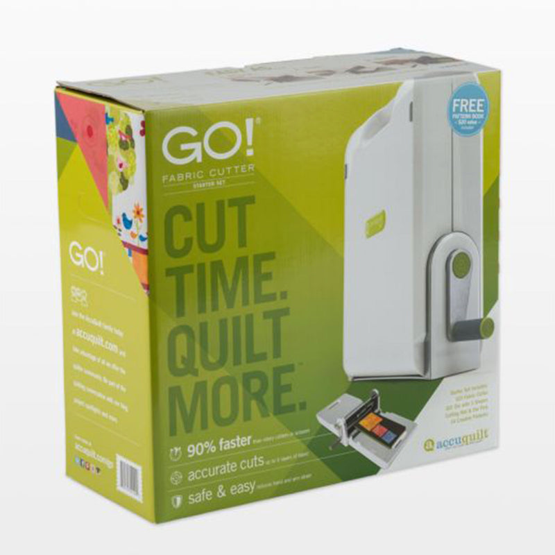 AccuQuilt Go! Fabric Cutter Starter Set w/20 Page Pattern Book & Mat (For Parts)