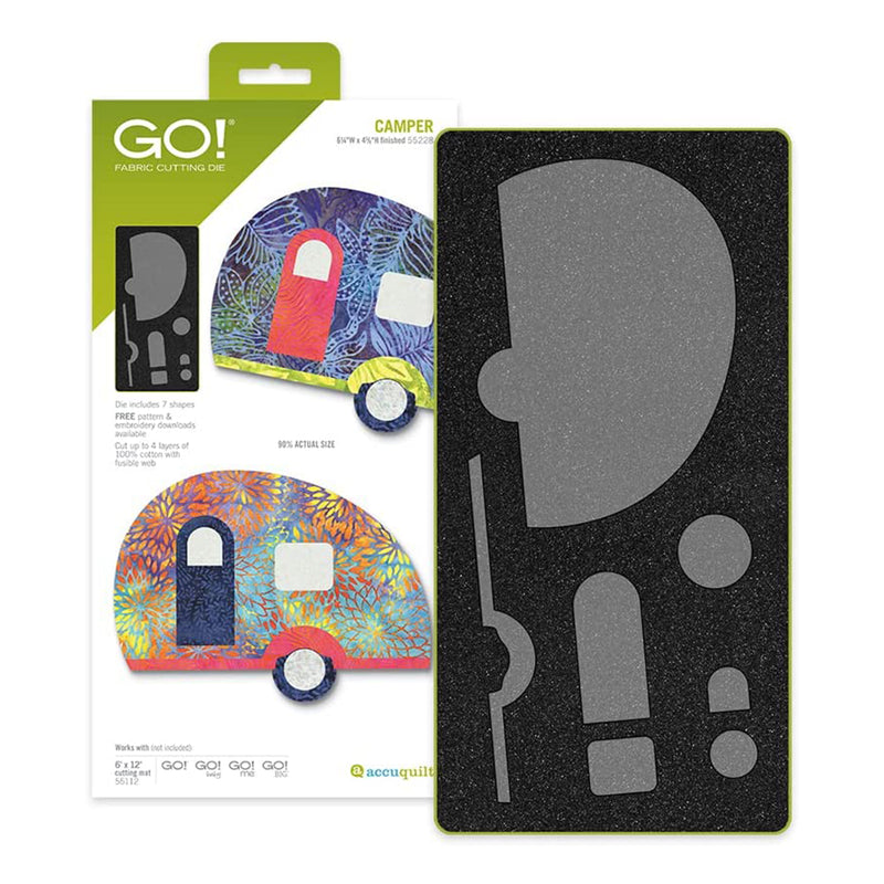 AccuQuilt GO! Camper 7 Piece Fabric Cutting Die for Quilting Projects (Used)