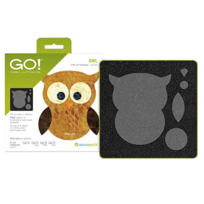 AccuQuilt GO! Owl 5pc Precise Multi Fabric Cutting Die for Quilting Projects