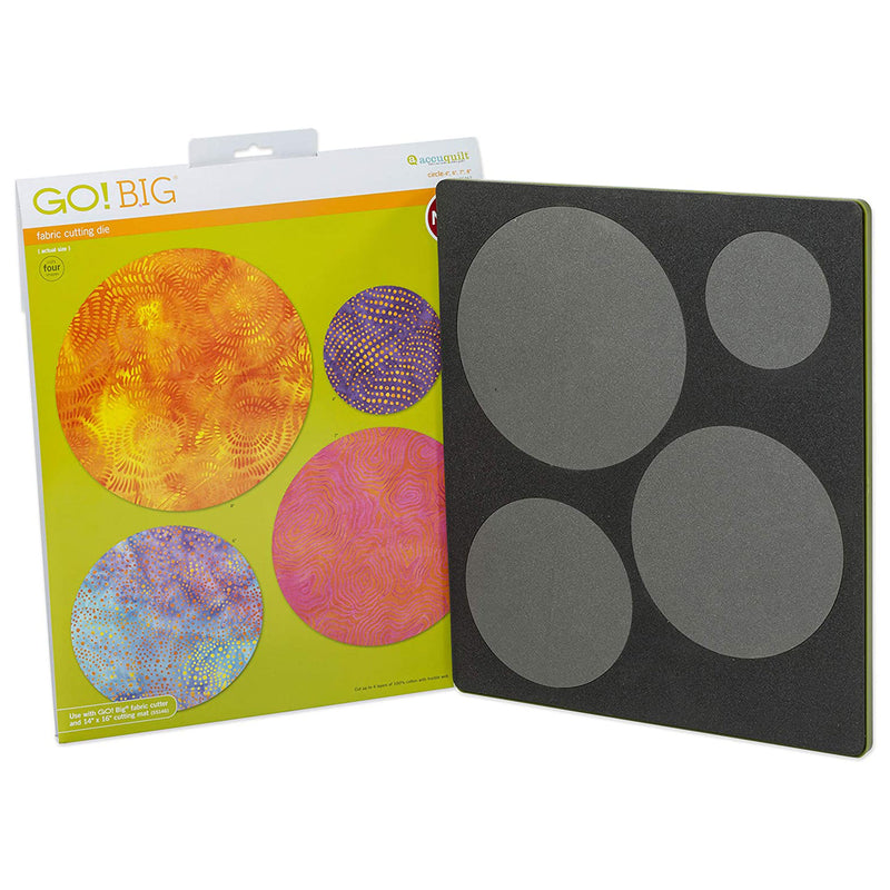 AccuQuilt GO! Circle Fabric Cutting Die w/ Multiple Sizes, Quilting (Open Box)