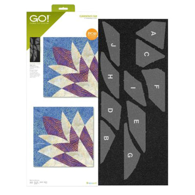 AccuQuilt GO! Cleopatra's Fan Fabric Cutting Die w/ Shapes and Sizes (Open Box)