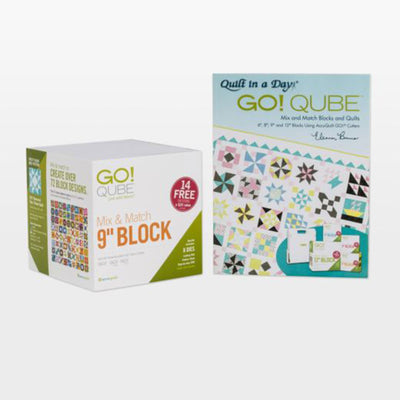 AccuQuilt GO! Qube Mix and Match 9 Inch Block with 8 Basic Cut Quilting Shapes