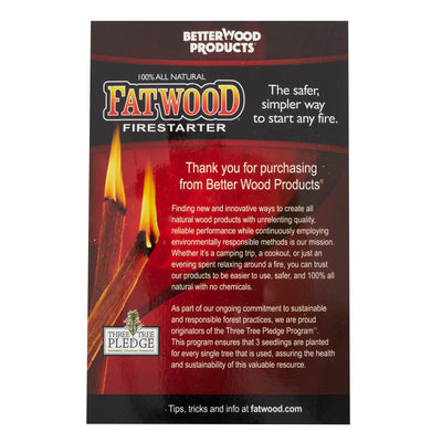 Better Wood Products 18 Pound Assorted Sizes Fire Wood Fatwood Firestarter Crate