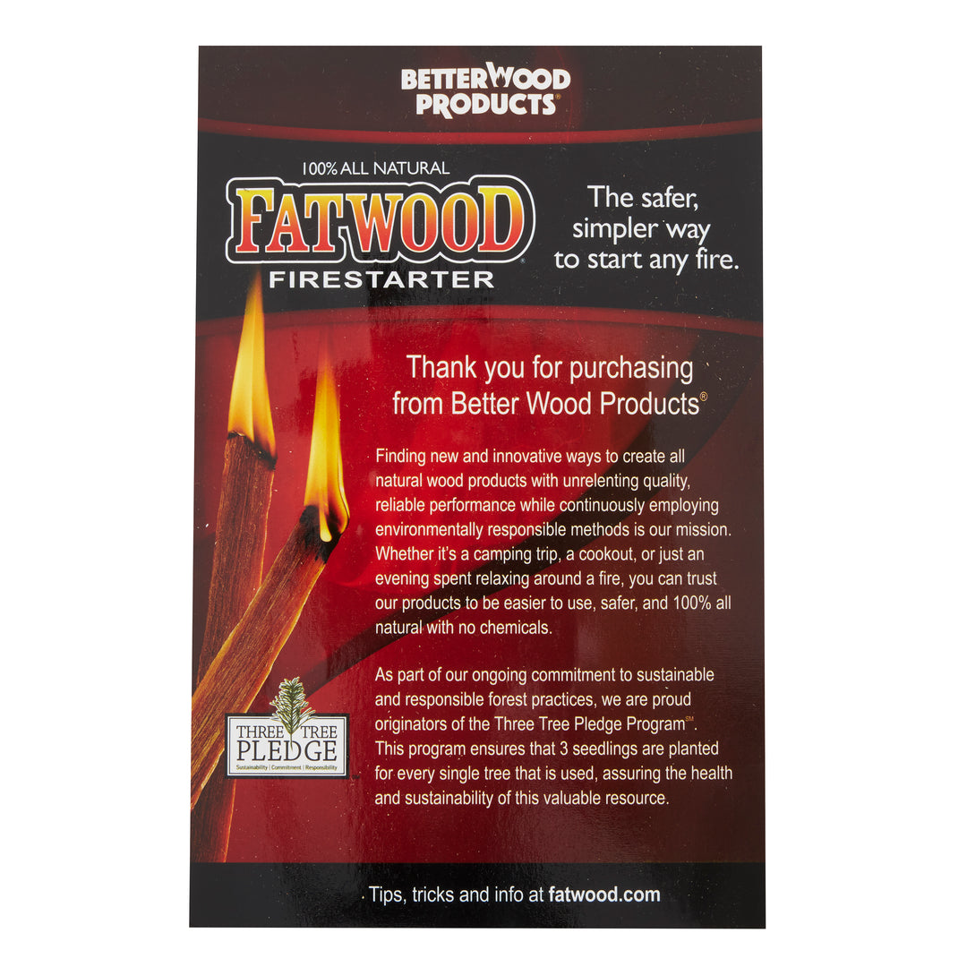 Better Wood Products 18lb Fire Wood Fatwood Firestarter Crate (Open Box) - VMInnovations
