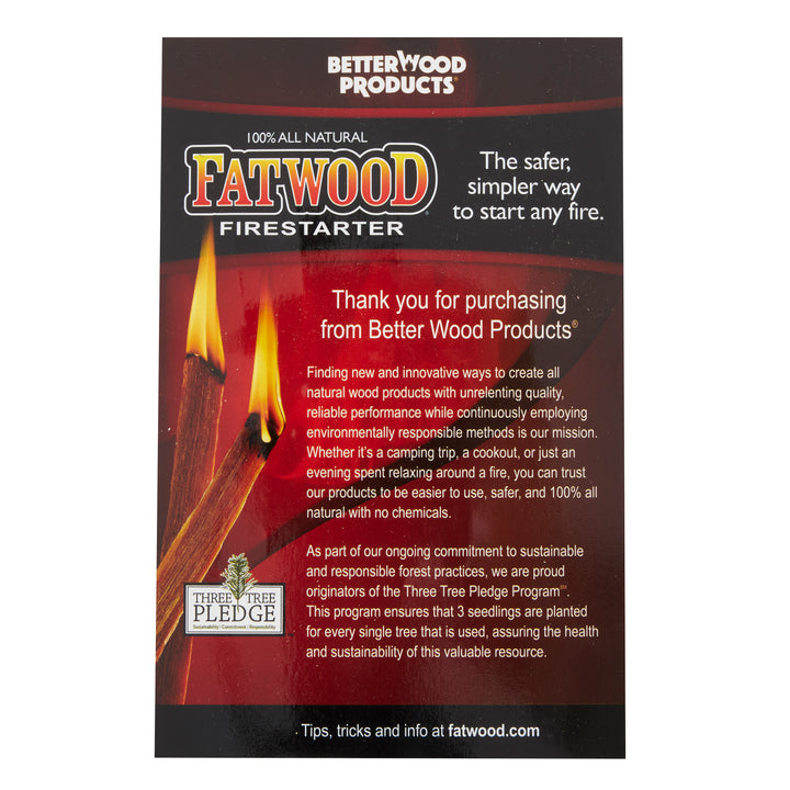 Better Wood Products 18lb Fire Wood Fatwood Firestarter Crate (Open Box) - VMInnovations