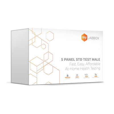 myLAB Box Safe Box Men's Health STD 5 Panel HIV Rapid Mail In At Home Test Kit - VMInnovations