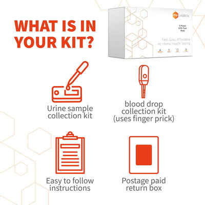 myLAB Box Safe Box Men's Health STD 5 Panel HIV Rapid Mail In At Home Test Kit - VMInnovations