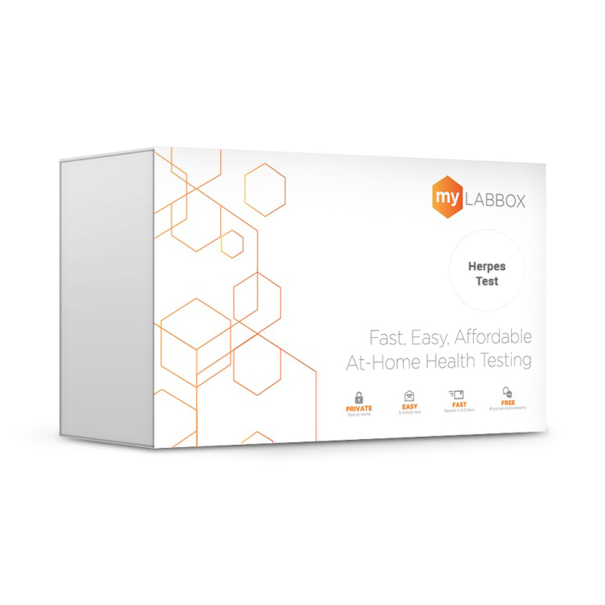myLAB Box Health STD Infection Herpes Rapid 2 Day Mail In At Home Testing Kit - VMInnovations