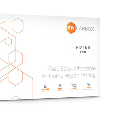 myLAB Box Health STD/STI Infection HIV Type I & II Rapid Mail In Home Test Kit - VMInnovations