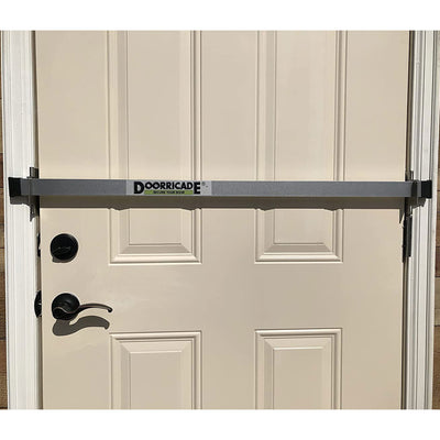 Doorricade Solid Aluminum Security Door Bar w/Hinge Brackets & Screws