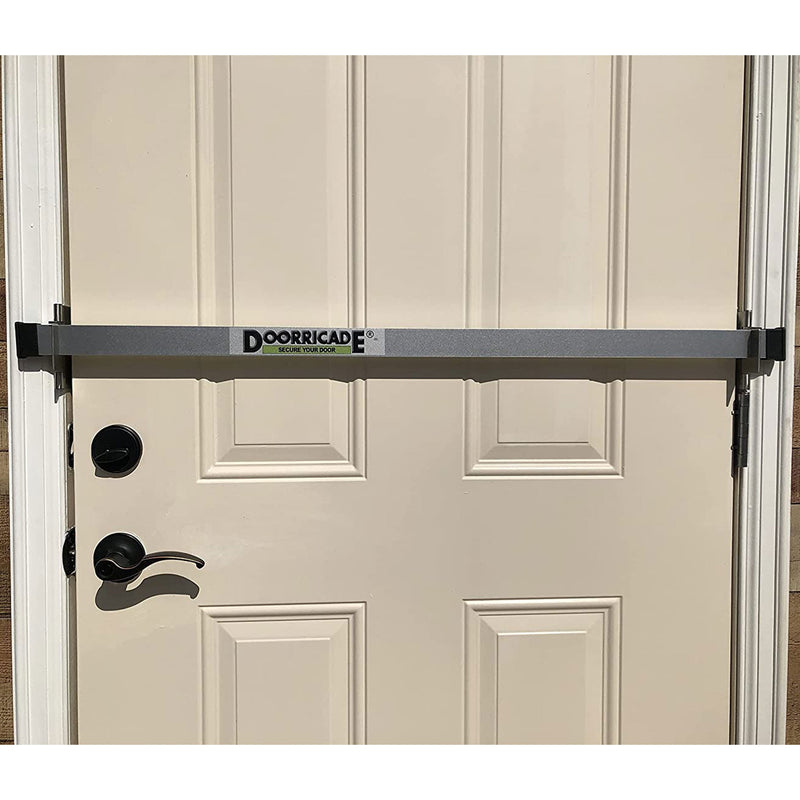 Doorricade 39in Solid Al Security Door Bar w/ Hinge Brackets & Screws (Open Box)