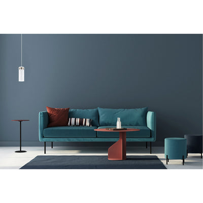 Eglo Lighting Olvero Modern 5 Inch LED Glass Pendant Ceiling Light, Satin Nickel