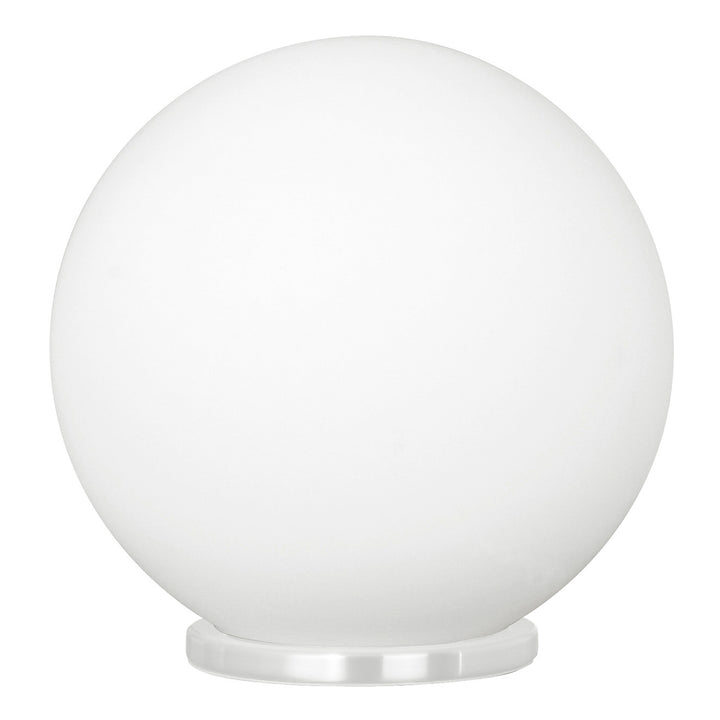 Eglo Rondo 8 Inch 60 Watt Portable Round Orb Glass Table Lamp, White (Open Box)
