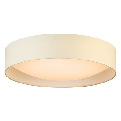 Eglo Lighting Orme 20 Inch Flush Mount LED Fabric Ceiling Light Fixture, White