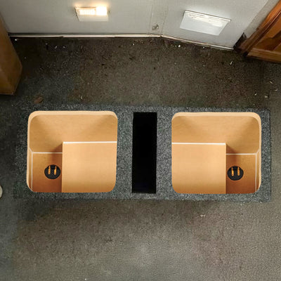 Q Power 10in Vented Heavy Duty Subwoofer Enclosure with 2 Square Holes(Open Box) - VMInnovations