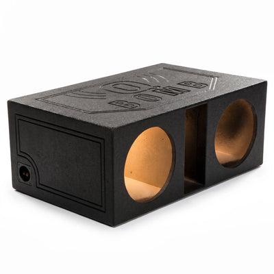 Q-Power QBOMB12VL 12" Dual Vented Ported Car Subwoofer Box Enclosure (Open Box)